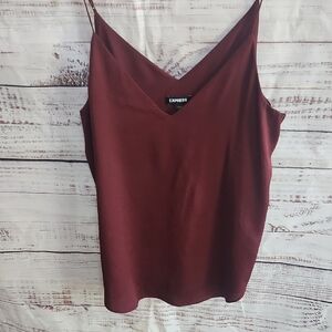 Express Burgundy Satin Camisole